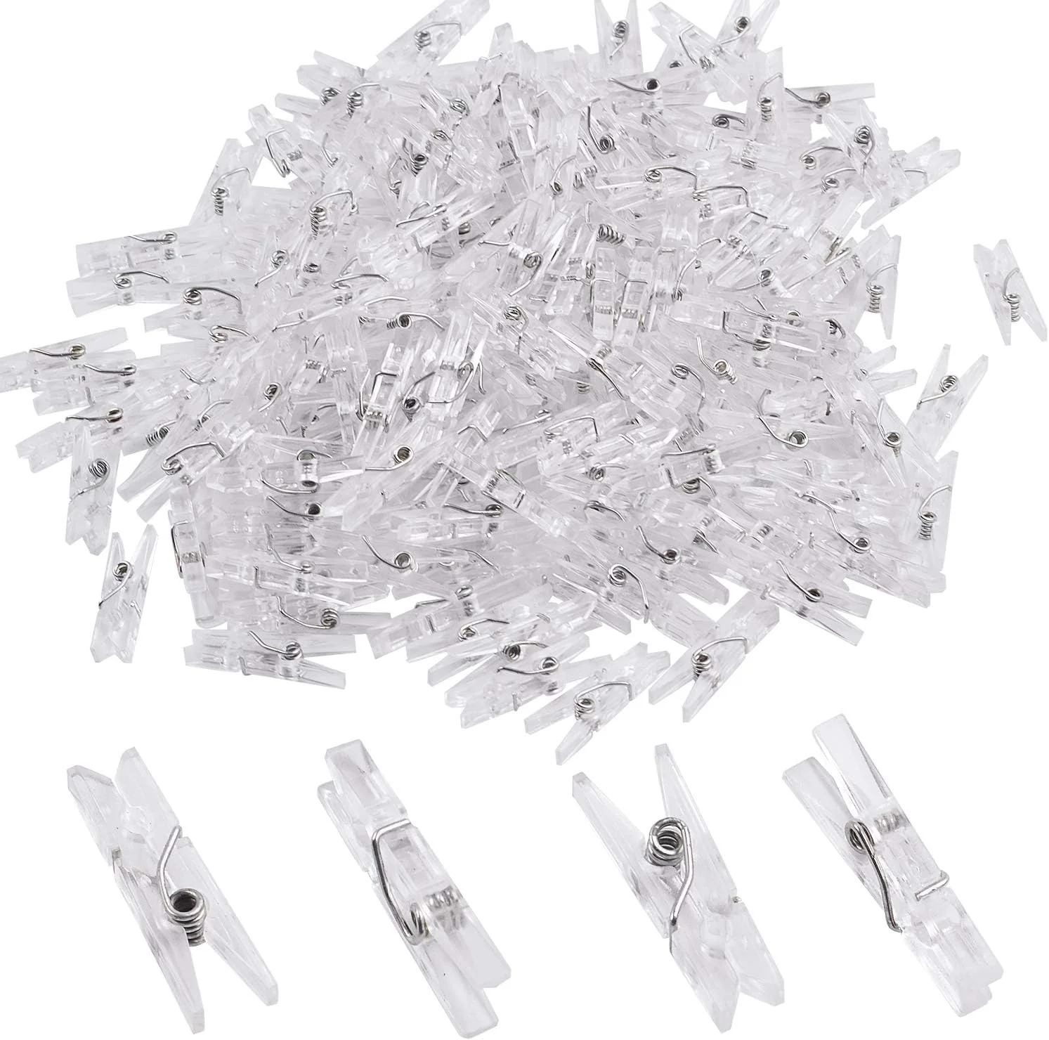 Chiyou Clear Plastic Cloth Clips (24-Piece Set)