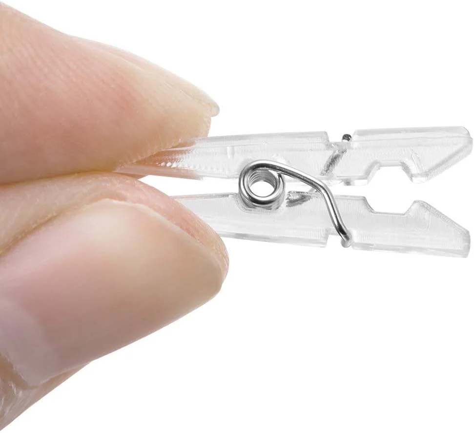 Chiyou Clear Plastic Cloth Clips (24-Piece Set) - Image 2