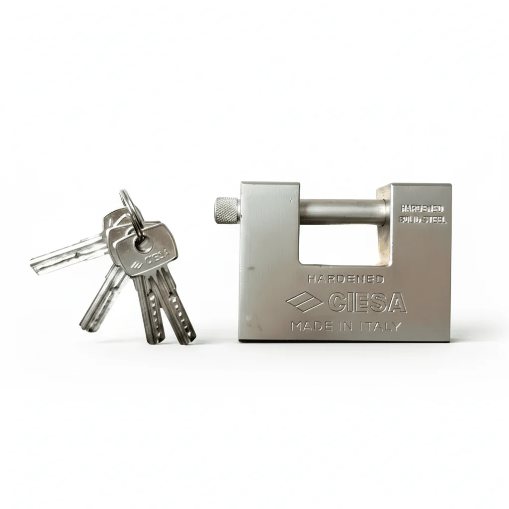 CIESA Hardened Solid Steel Padlock –4 Keys
