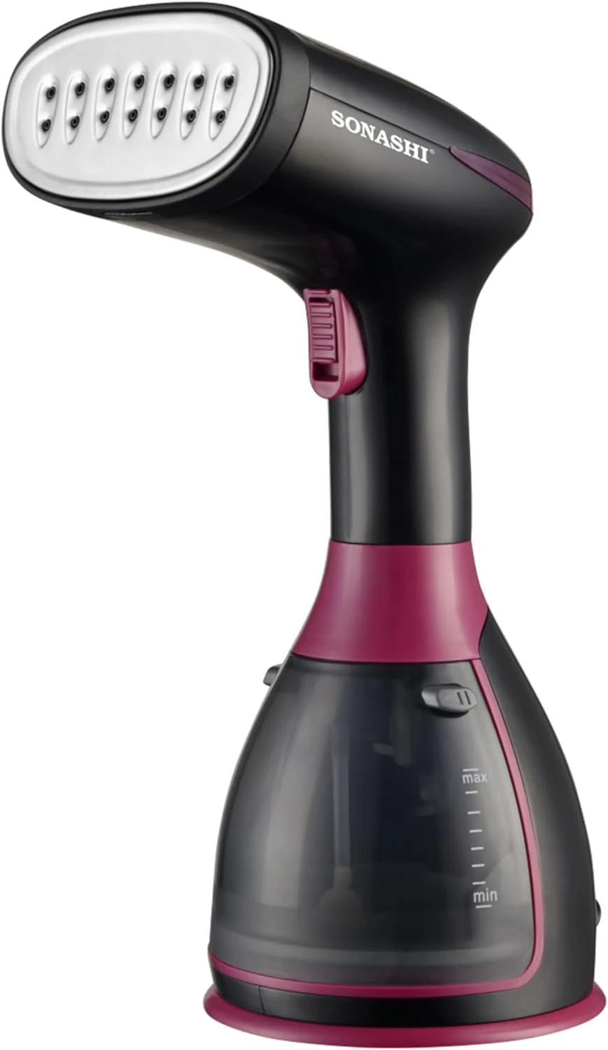 Sonashi Handheld Garment Steamer, 280ML Detachable Water Tank Capacity, Steam Rate of 25-30G/Min, Steam Lock, Compact Design, Versatile Accessories, Portable Steamer 1500W SGS-327 Black/Purple - Image 6