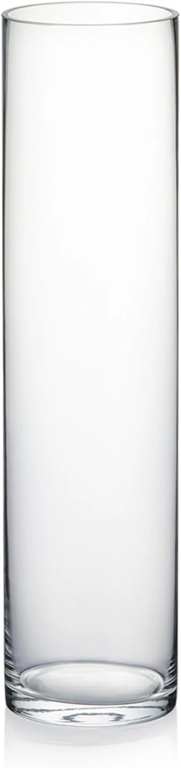 AKDC Clear Cylinder Glass Vase, 3"x12"H Skinny&Narrow for Wedding Party Flowers Centerpieces Home Decorations