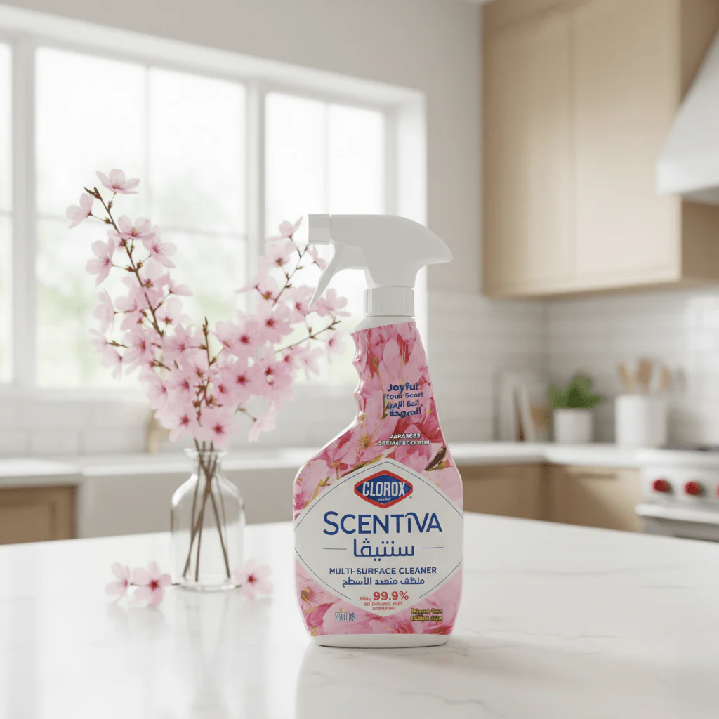 Clorox Scentiva Multi-Surface Cleaner – Japanese Spring Blossom Floral Scent-500ml - Image 2