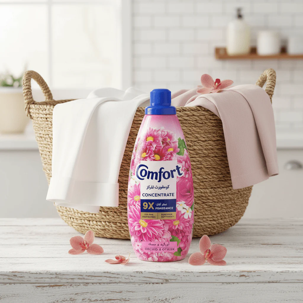 Comfort Concentrate Fabric Softener 1.5L, Orchid & Musk, 9X Fragrance, Colour Protection and Superior Softness - Image 2