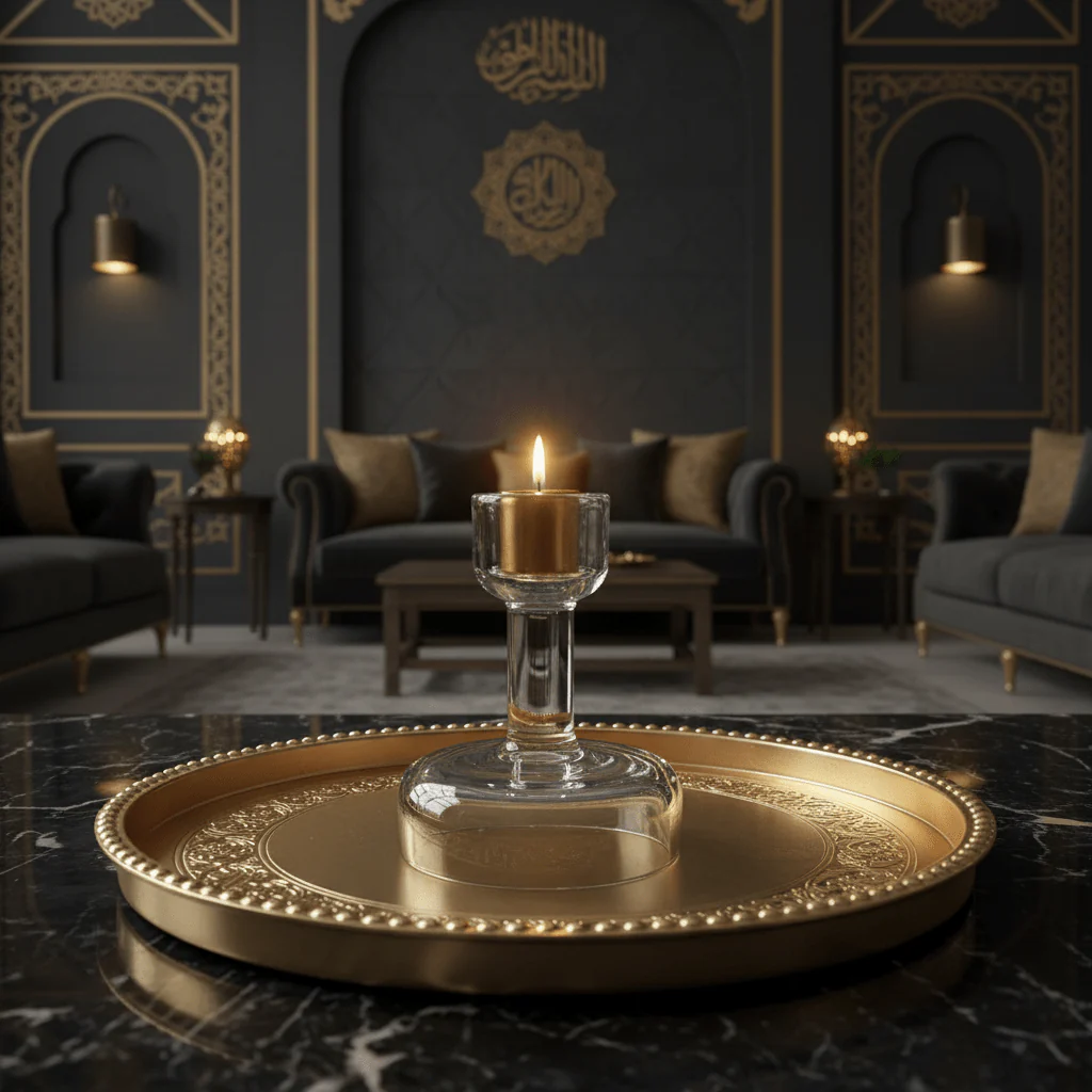 Contemporary Elegant Glass Footed Candle Holder for Sophisticated Home Decoration – 10cm - Image 3