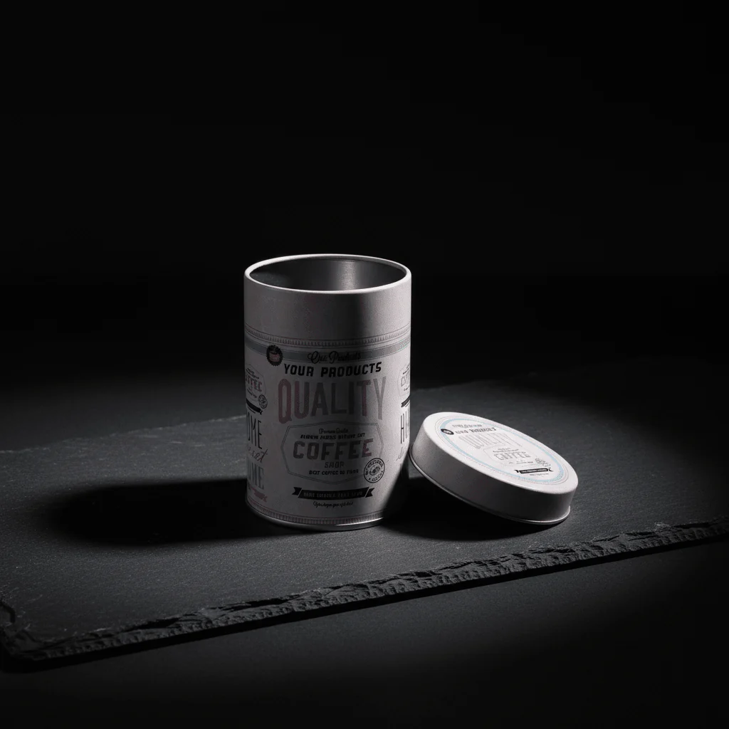 Cream Metal Canister with Elegant Vintage Print | Compact Airtight Storage Tin | 9×6 cm - Image 4