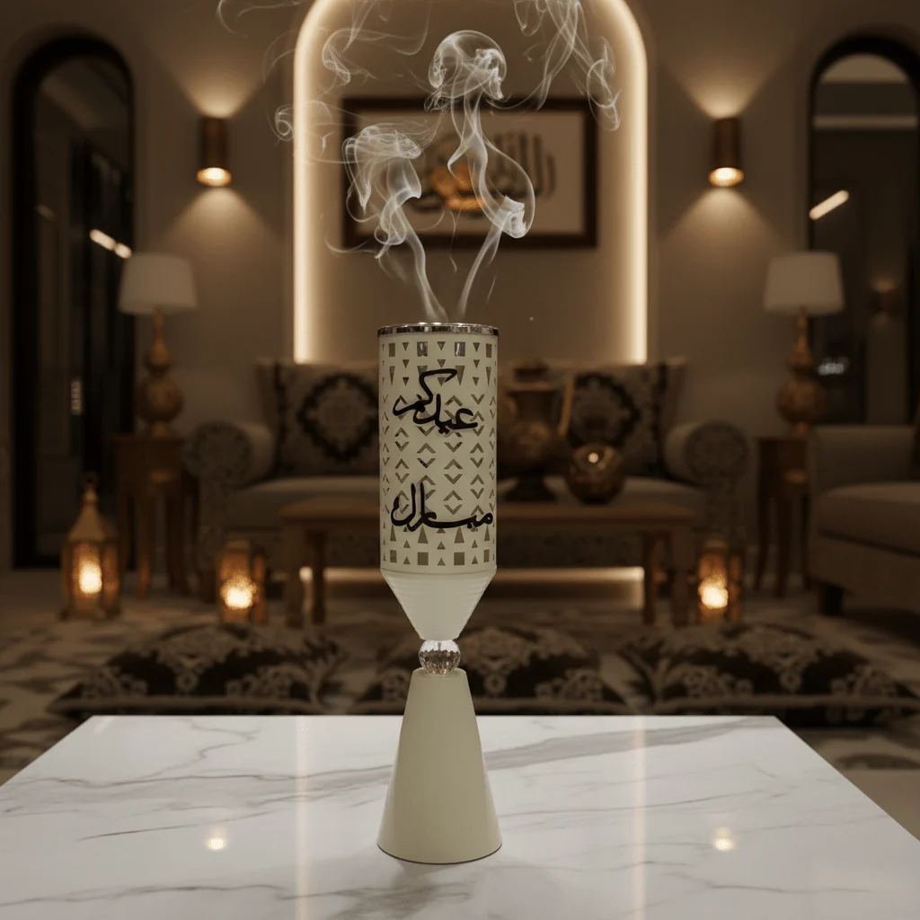 Cream Metal Elegant Incense Burner Arabic Heritage | Luxury Home Décor | 50×10cm - Image 2
