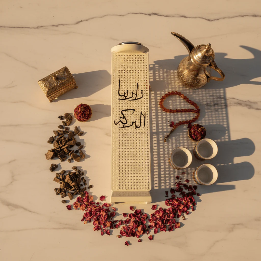 Cream Metal Incense Burner — Minaret Tower Design | 75cm | Arabic Bakhoor Holder - Image 3