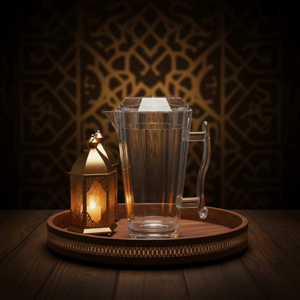 Crystal Hexa Contemporary Clear Hexagon Acrylic Beverage Jug – 2.2 Litre Capacity - Image 3