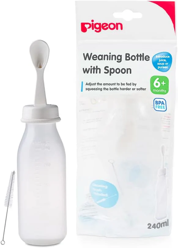Pigeon Weaning Bottle, 240 Ml 3329, White
