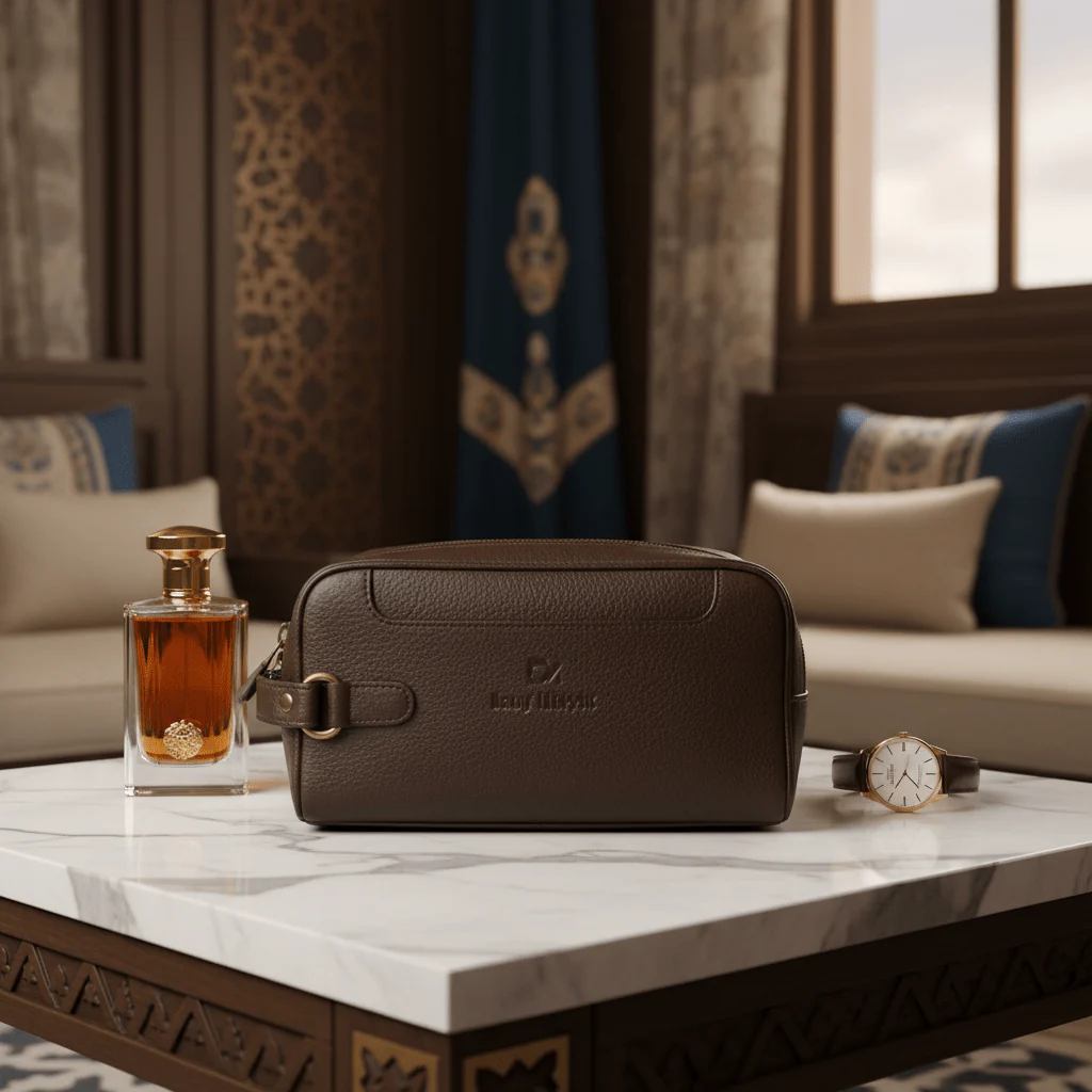 Dany Morris Brown Elegant Leather Handbag Pouch 24×12 cm Stylish Spacious Design for Everyday Essentials - Image 3