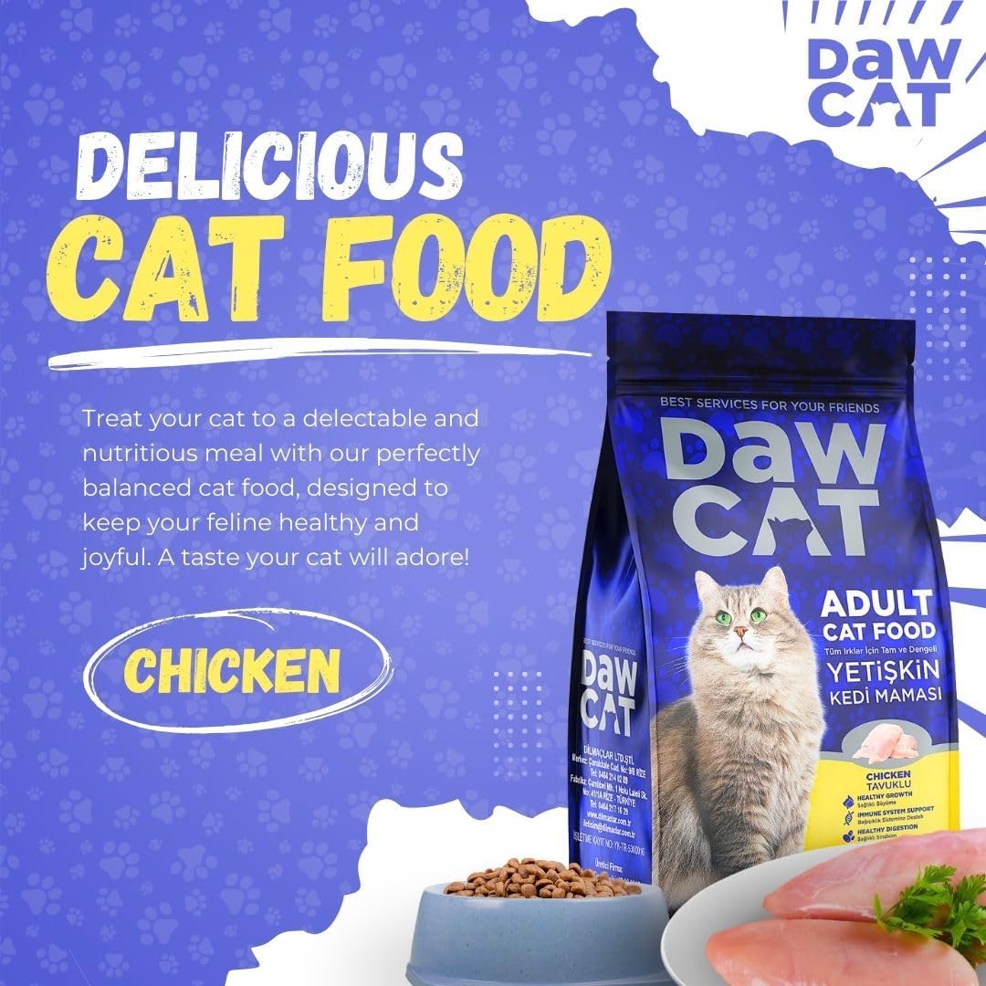 DawCat Adult Cat Food With Chicken-1KG - Image 2