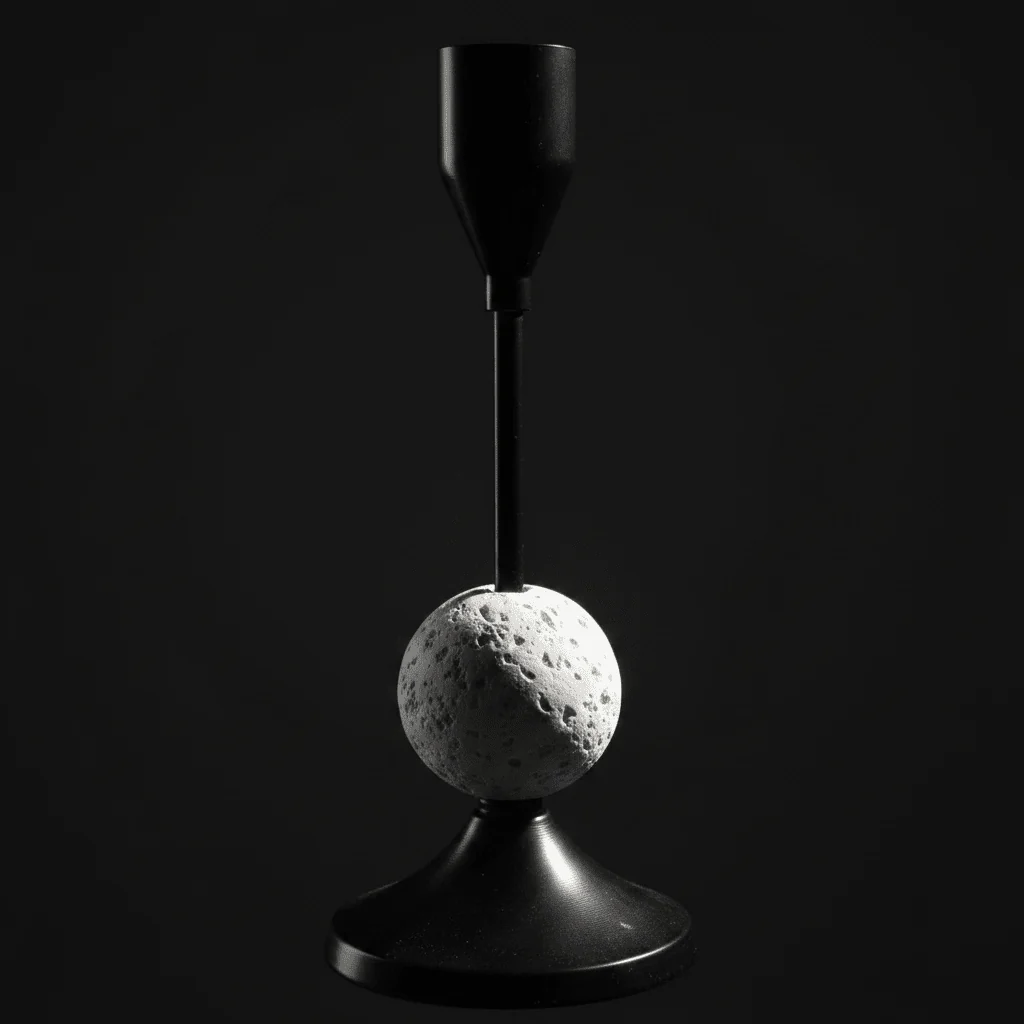 Decorative Black Metal Candle Holder with White Chalk Design for Home Décor – 17cm - Image 4