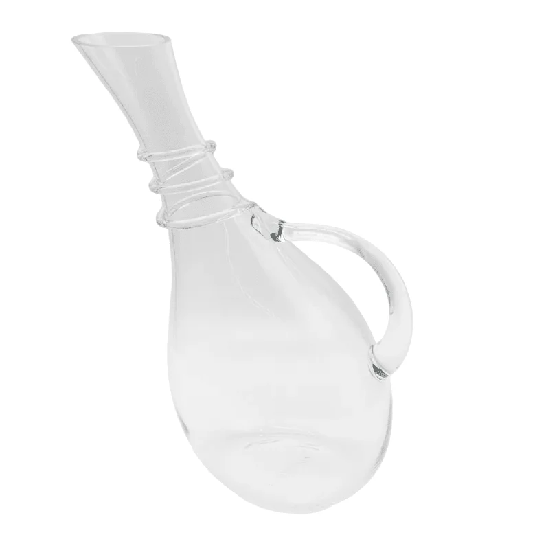 Deli 2L Classic Clear Glass Decanter with Solid Glass Handle – Modern Beverage Server for Water, Juice & Table Presentation