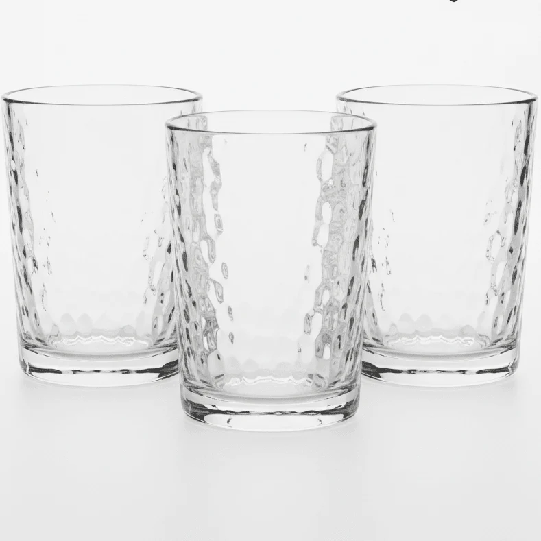 Deli Family Pack Clear Glass Tumblers – Durable Everyday Drinkware Set, 6 Pieces, 210 ml