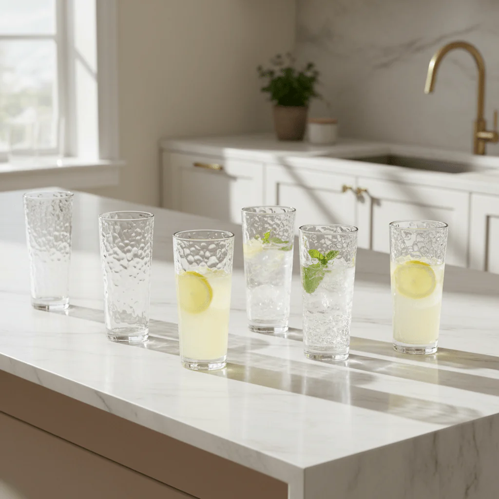 Deli Multi-Purpose Clear Glass Tumbler Set – Ideal for Water, Juice & Soft Drinks, 6 Pieces, 275 ml - Image 2