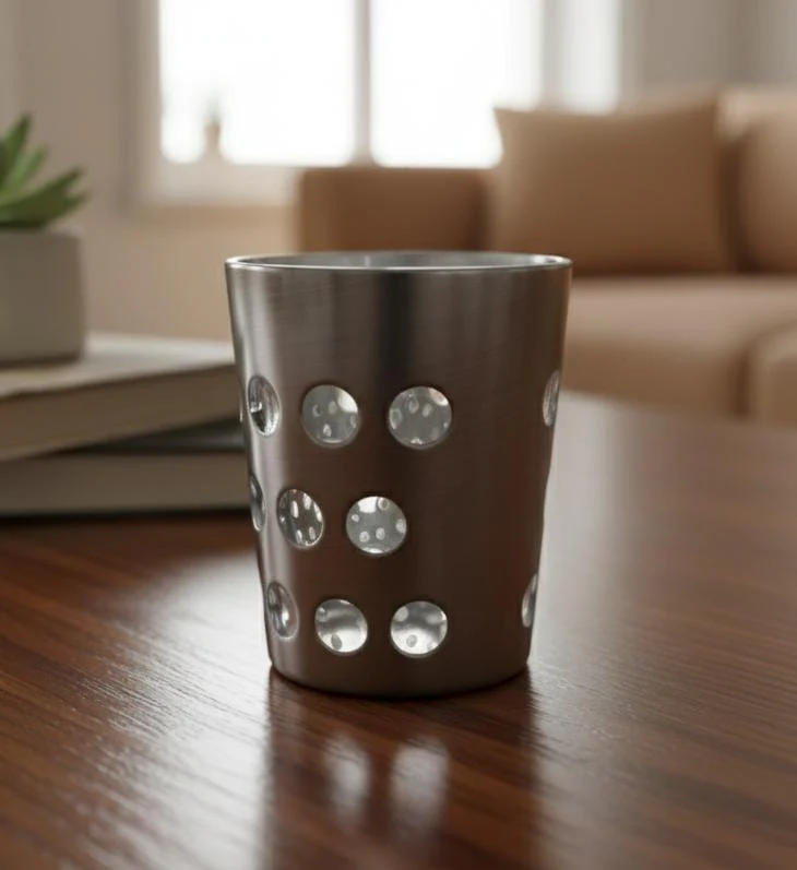 Delicasa 400ml Silver Acrylic Tumbler – Luxury Look, Durable Finish & Ideal for Everyday Drinking