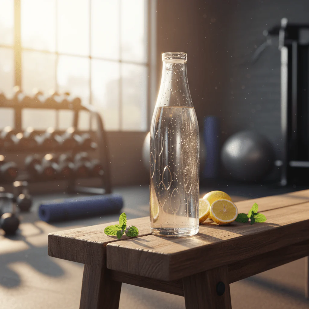 Deluxe Clear Acrylic Water Bottle for Daily Use, Travel and Gym 1000 ml - Image 2