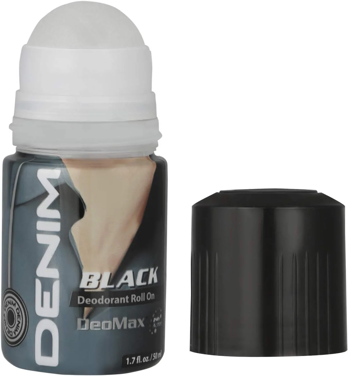 Denim DeoMax Deodorant Roll On For Men - Black - 24-Hr Freshness - Great Smell - Feel Confident - Bad Odour protection - Long Lasting - Anti-Biofilm - All Skin Types-50ML - Image 3