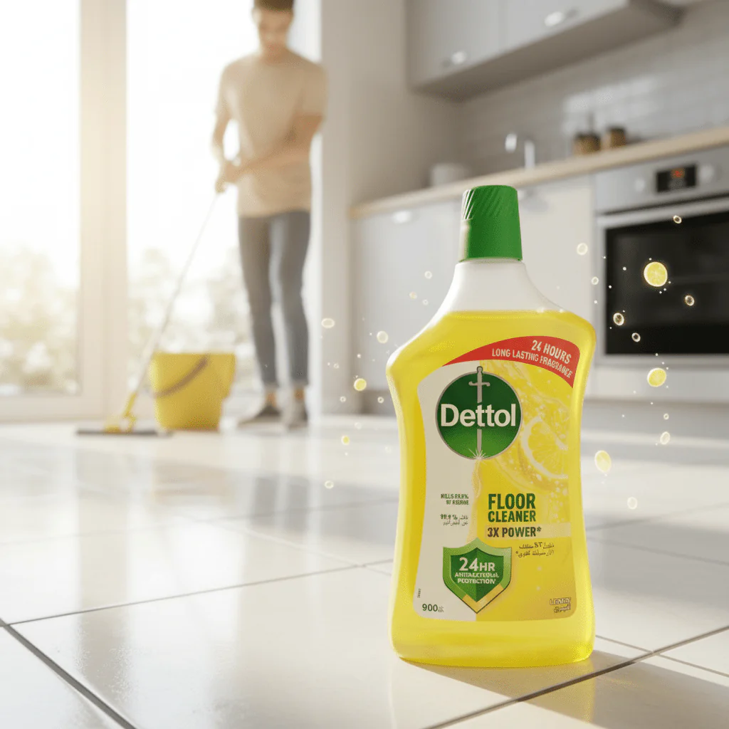 Dettol Lemon Antibacterial Protection  Power Floor Cleaner-900ml - Image 2