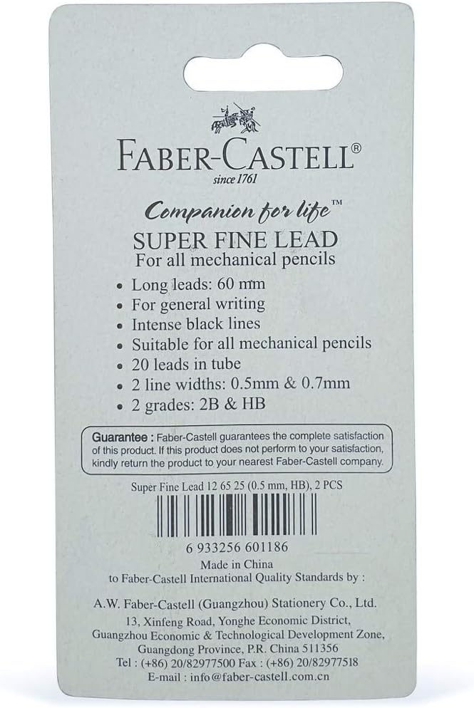 Faber-Castell Super Fine Lead 0.5mm HB – Twin Pack (126525-2) - Image 2