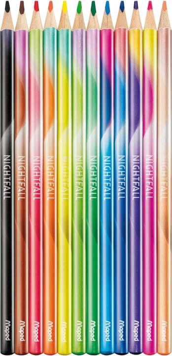 Maped Nightfall Wood Coloured Pencils – 12 Pack - Image 3