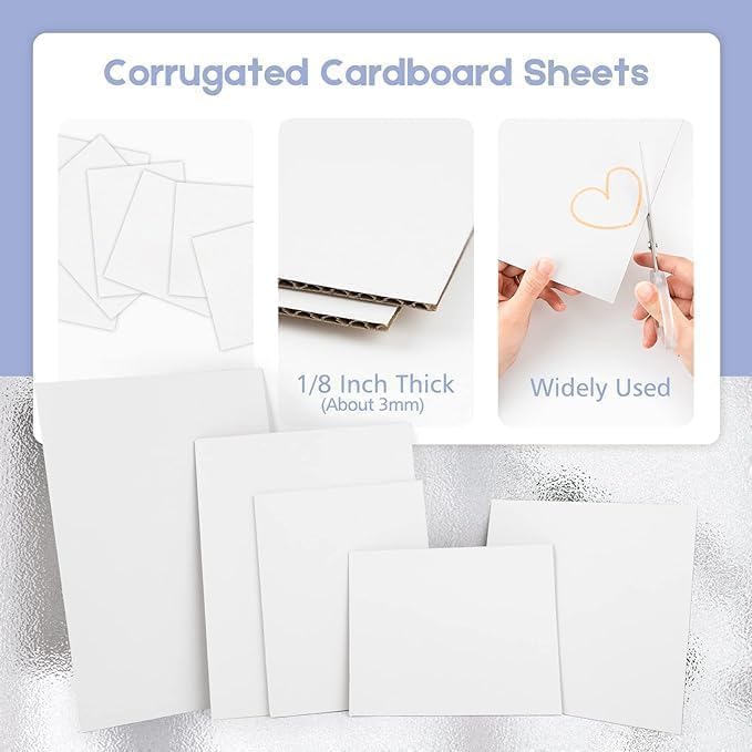 Diamond Design 5pcs Cardboard Sheet A3 Size, 3-Ply 3mm Thickness, White - Image 5