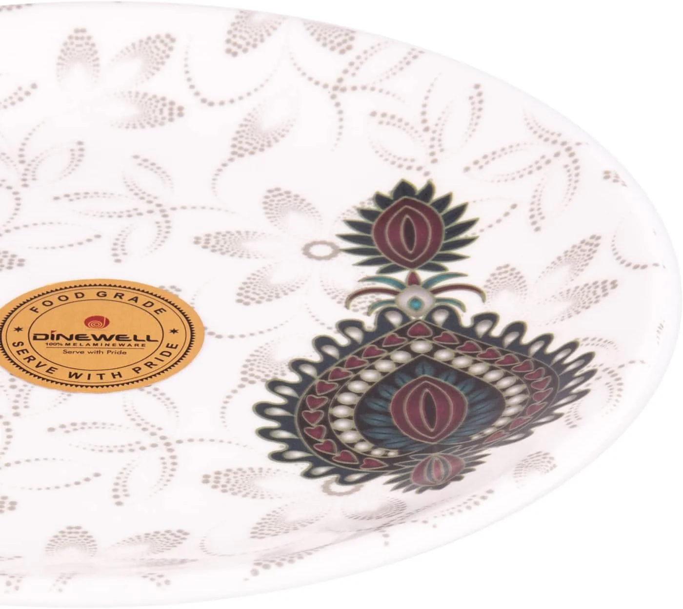 Dinewell Melamine Round Side Serving Plate-19CM - Image 3