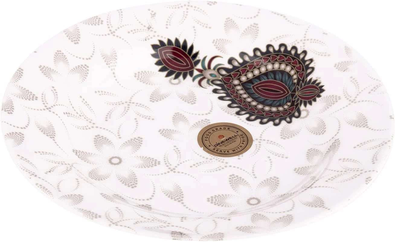 Dinewwell Melamine Soup Round Serving Plate-23CM - Image 2
