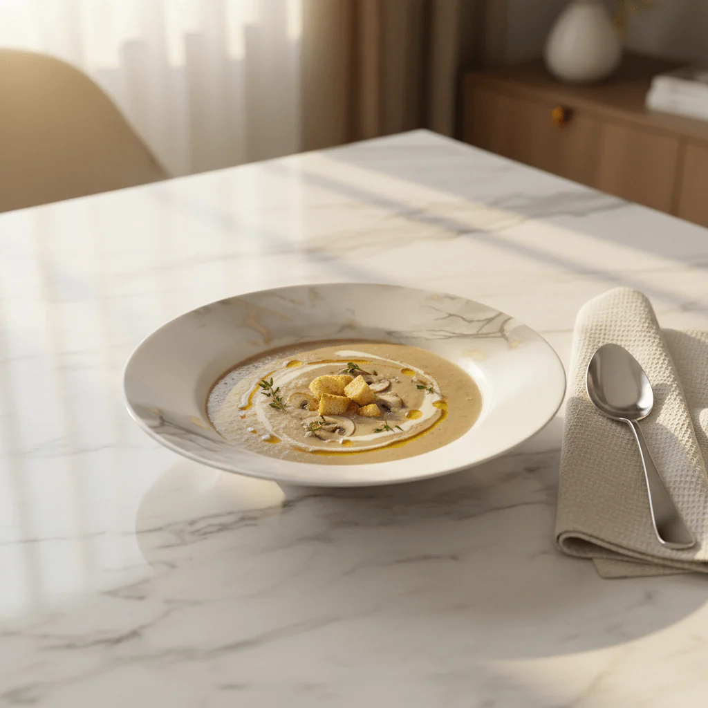 Diva Pearl White Opalware Deep Soup Plate with Grey Design – 25 cm - Image 2