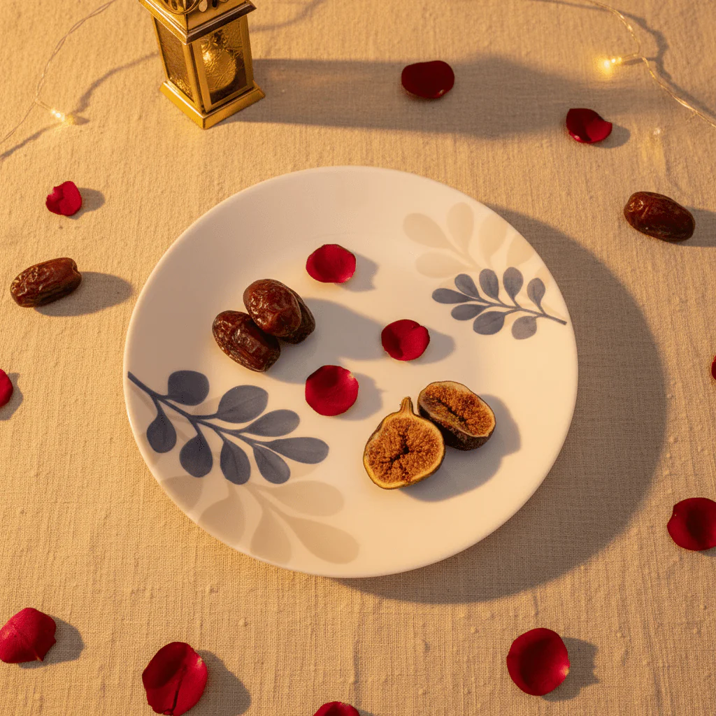 Diva Pearl White Opalware Dessert Plate with Decorative Leaf Design – 19 cm - Image 3