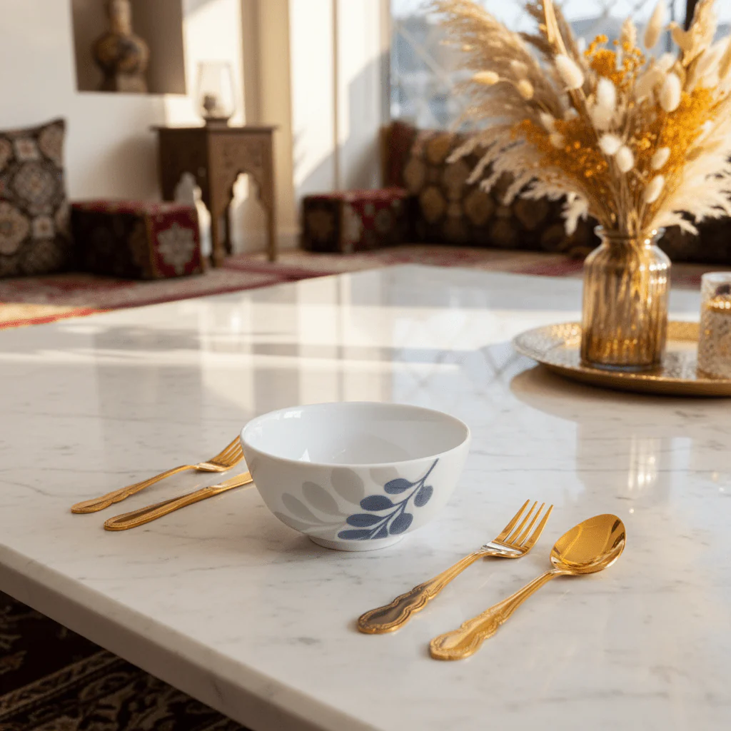 Diva Pearl White Opalware Mini Serving Bowl with Stylish Leaf Design – 10 cm - Image 2