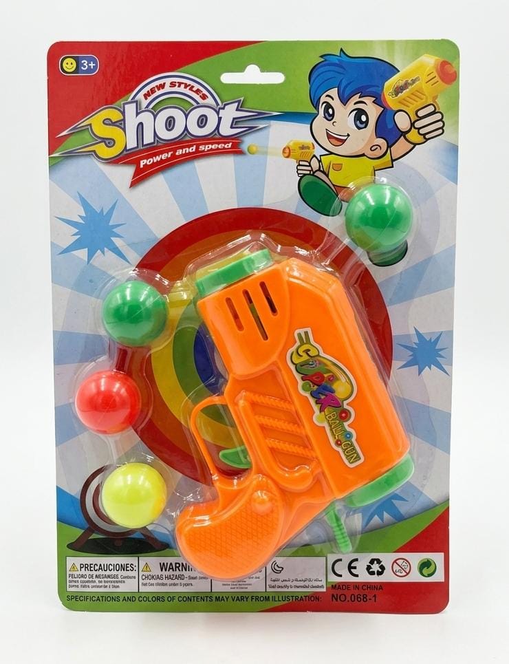AKDC Shoot Ball Launcher Gun Toy for Kids – 4 Ball Set, Ages 3+ - Image 2