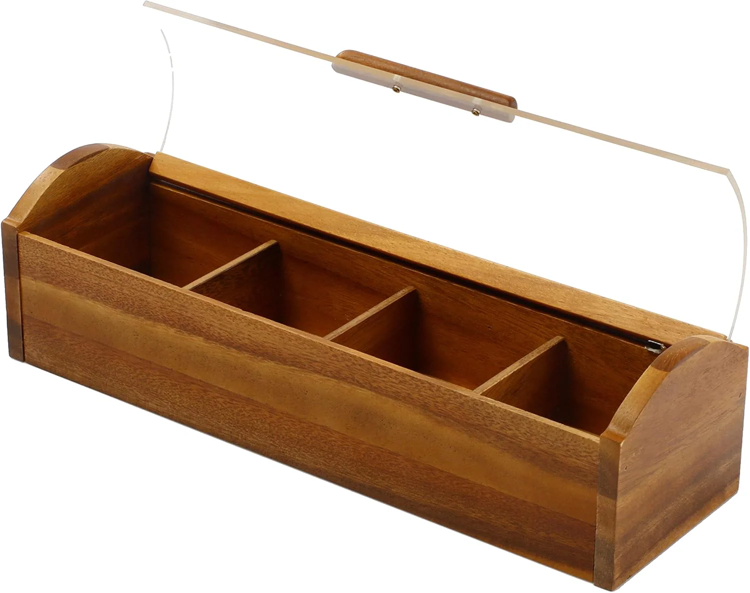 Billi Wooden Tea Box with Acrylic Cover 10*10.5*31 Cm - Image 3