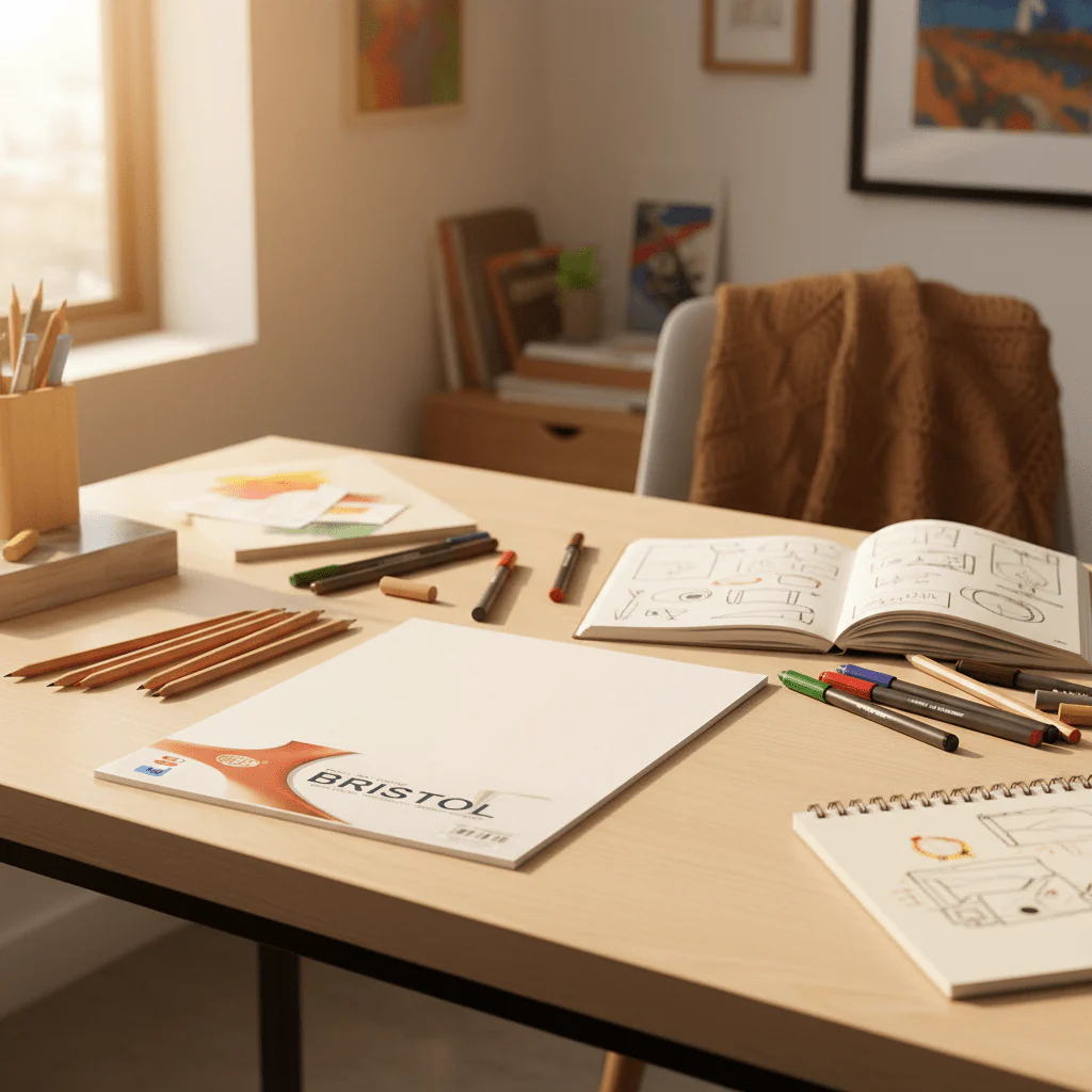FIS Bristol White Paper A4 – 50 Sheets | Smooth Surface for Pencil, Ink & Crayon - Image 2