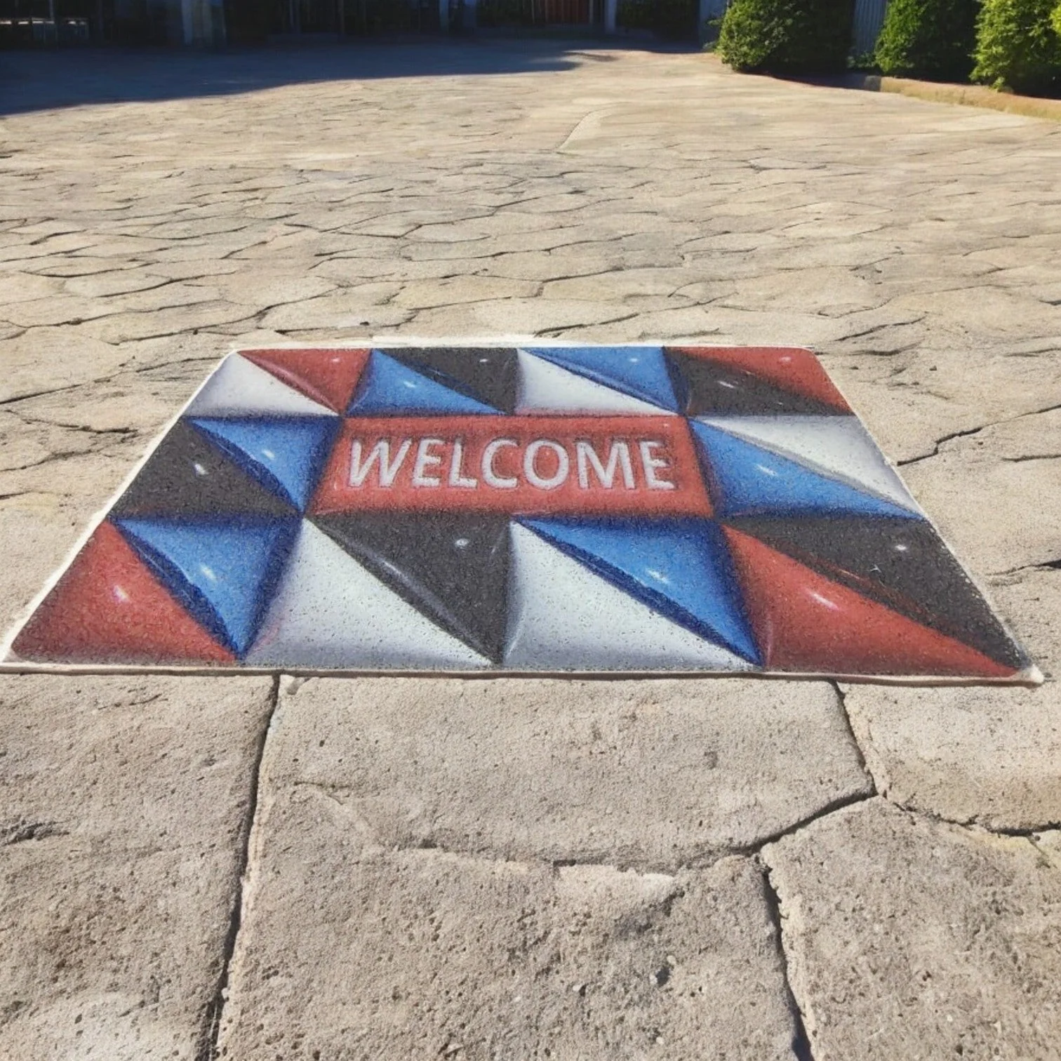 Door Mat Durable Welcome Mat, Low Profile Floor Mat Front Doormat Indoor Outdoor Door Entryway,Traffic Areas (Welcome) 37X58CM - Image 4