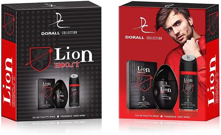 Dorall Collection Lion Heart Perfume Gift Set for Men (Eau De Toilette Perfume  Deodorant Body Spray Gift Set For Him (100ML+150ML) - Image 3