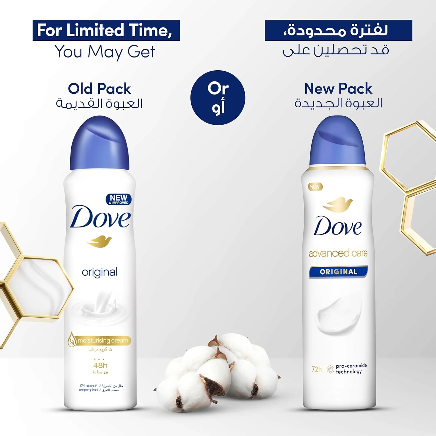 Dove Advanced Care, Antiperspirant Deodorant Spray, Original, 72H Sweat & Odor Protection & Moisturizes with Pro-Ceramide Technology-150ML - Image 5