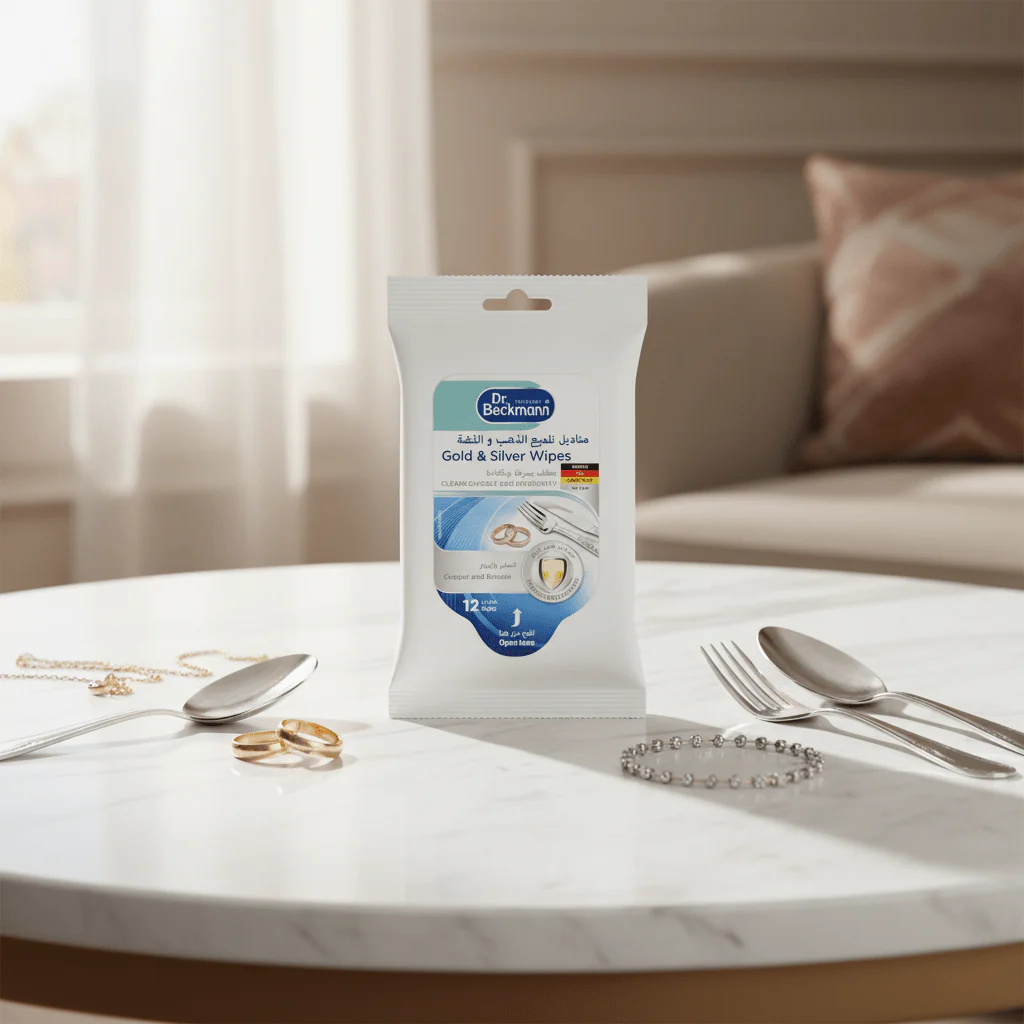 Dr Beckmann Gold & Silver Wipes 12pcs - Image 2