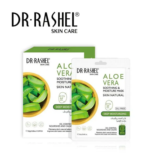 Dr.Rashel Aloe Vera Soothing & Moisture Mask Sheet - 10Pcs 25g - Image 2