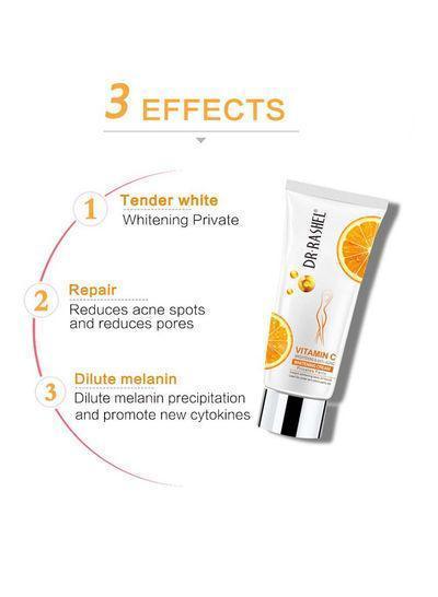 Dr.Rashel Vitamin C Brightening Anti Aging Whitening Cream for Private Parts 80g - Image 3