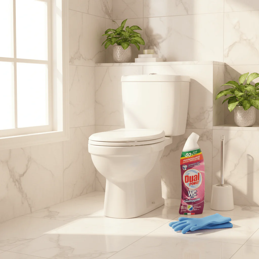 Dual Power WC Gel con Candeggina – Toilet Cleaner with Bleach | Extra Fresh-1500ml - Image 2