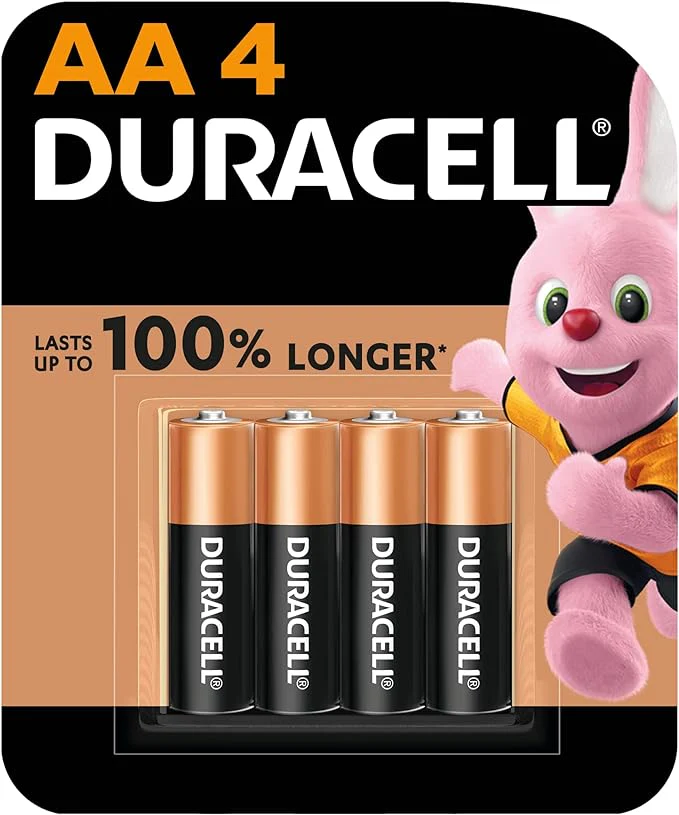 DURACELL AA Alkaline Batteries 1.5V, Pack of 4