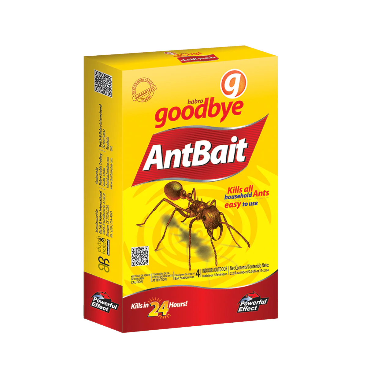 Dutch & Habro Goodbye AntBait, Kills All Household Ants, 4Nos