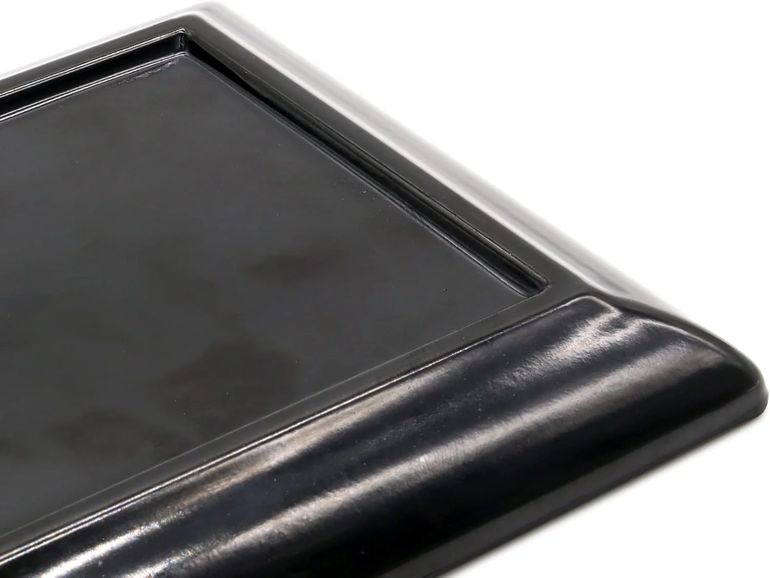 AKDC Black Melamine Serving Tray Rectangle, BPA-free, Sleek Black Finish, Ideal to Serve Food, Fruits, Snacks, Dishes, Meals Kitchen Tableware Dining Home Decor. (20x13) - Image 2