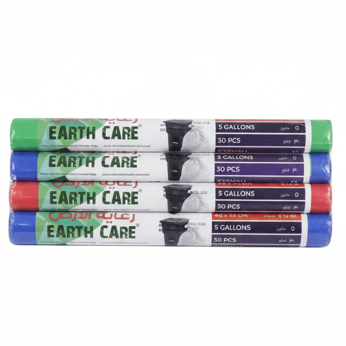 Earthcare Assorted Garbage Bags 5 Gallon 46x52 cm – 30 Bags x Pack of 5