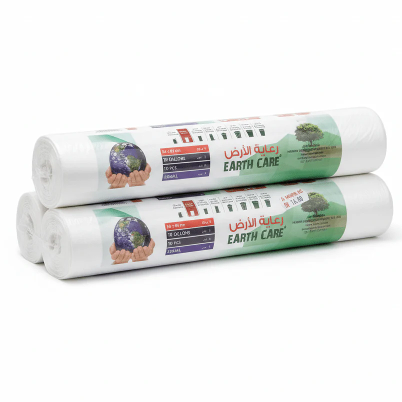 Earthcare White Garbage Bags 10 Gallon 54x60 cm – 30 Bags x Pack of 4