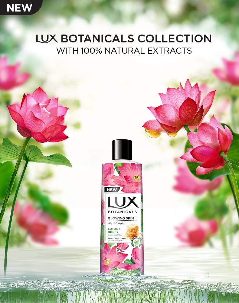 LUX Botanicals Perfumed Body Wash, Moisturising for All Skin Types with Lotus and Honey, Hygiene Properties to Effectively Wash away Germs, 500ml - Image 2