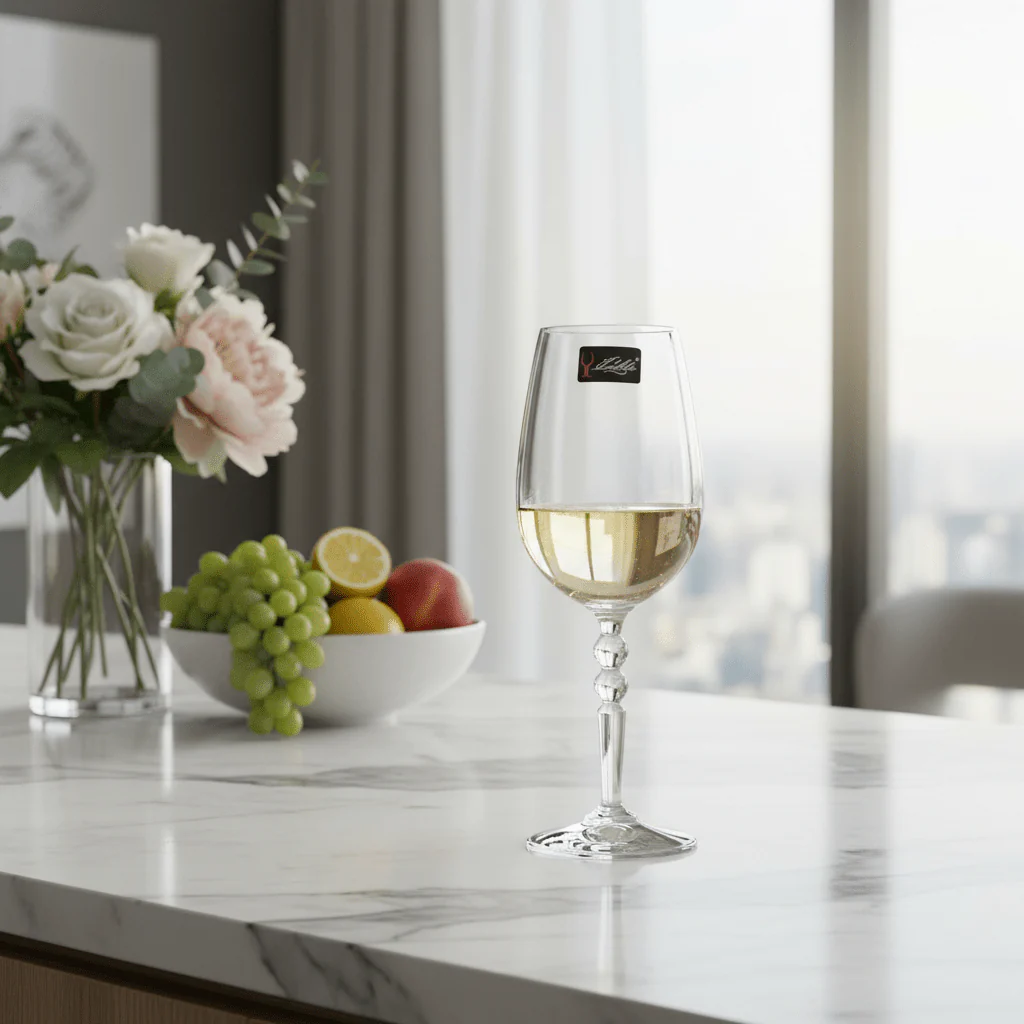 Edelita Classic Elegant Stemmed Wine Goblet with Premium Finish for Red & White Wine Serving – 570 ml - Image 2