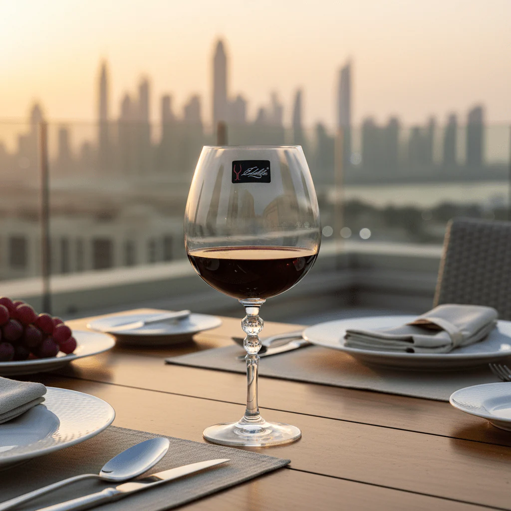 Edelita Grand Reserve Large Wine Glass with Crystal Clear Finish for Luxury Dining Experience – 660 ml - Image 2