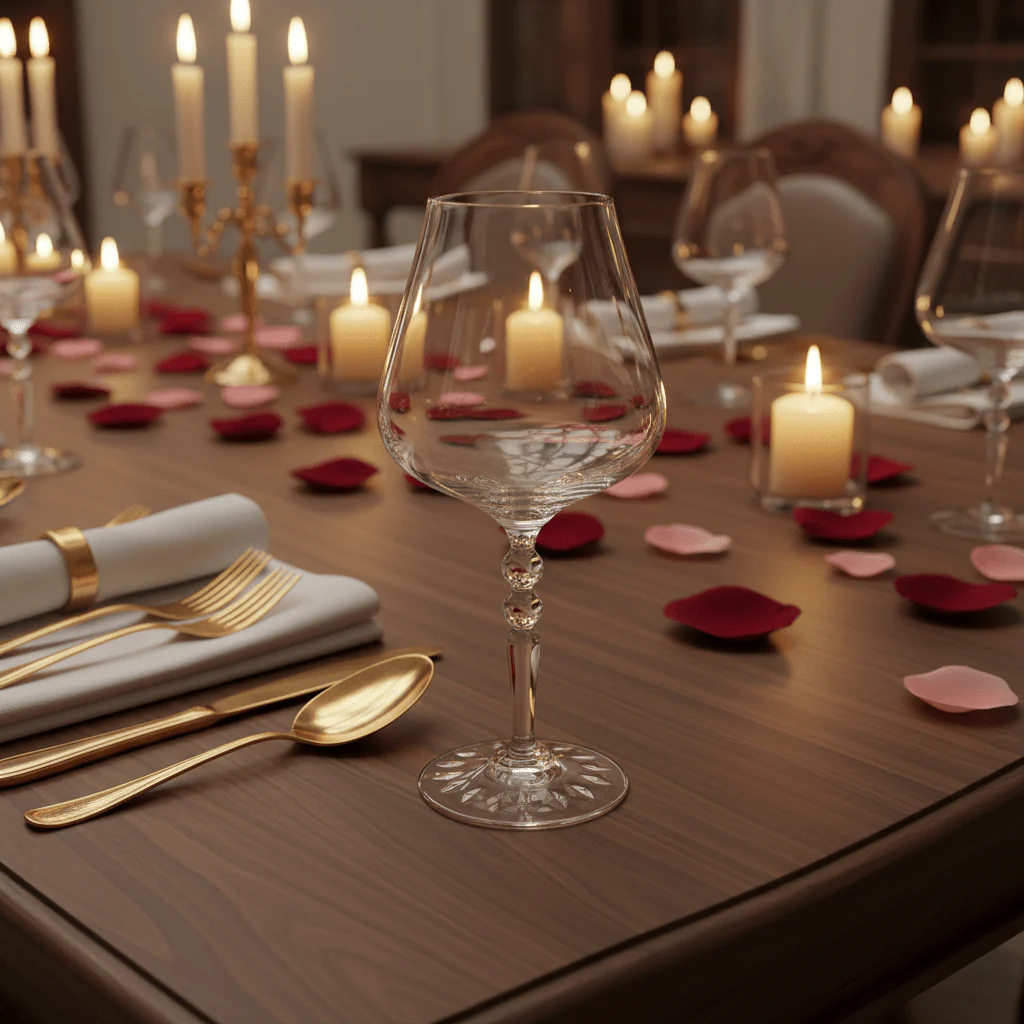 Edelita Premium Curved Wine Glass with Elegant Silhouette for Stylish Table Settings – 550 ml - Image 3